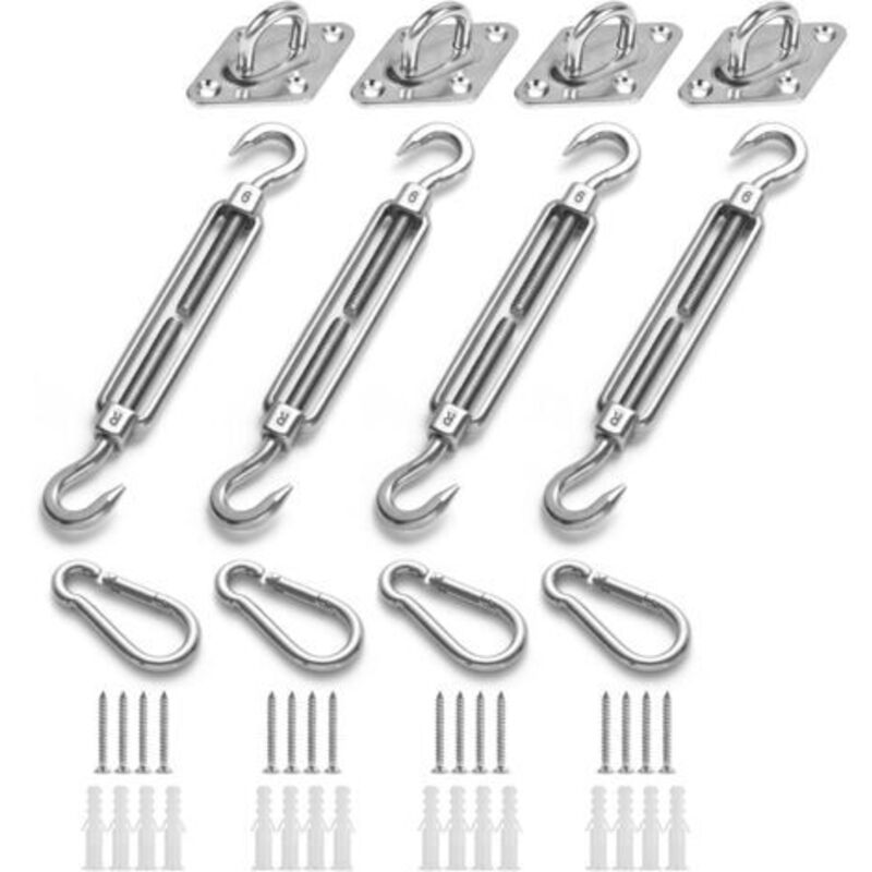Pr M6 Kit Zur Fixierung Für Voile D'Ombrage, Acier Inoxydable Soleil Voile D'Ombrage Kit Zur Fixierung Für Dreieck Und Carré, Rechteck, Du Soleil Voile D'Ombrage Zubehör Zur Fixierung