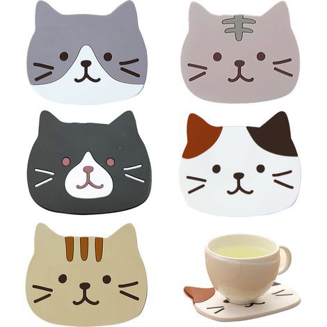 5 Stück Mignon-silikonbecher Dessous De Verre, Dessous De Verre Décoratifs, Antidérapants Lavable Sous-verres Pour Vin, Verre, Thé
