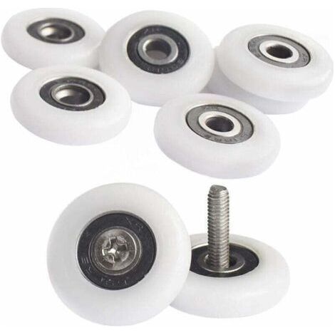 8er-pack Duschrollen Für Duschtür, 25-mm-rollen, Duschkabinenroste, Mit Schrauben,