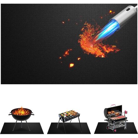 Faltbare Bbq-grillmatte, 99 X 183 Cm, Schwer Entflammbar, Hochtemperaturbeständig: 500 Grad
