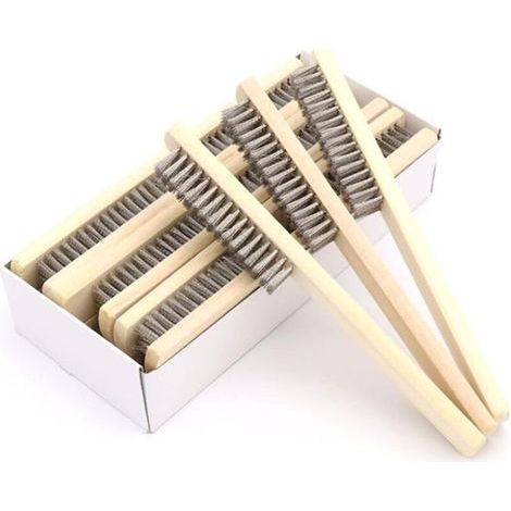 Drahtbürsten-set, 6-teilig, Drahtbürste Mit Holzgriff, Drahtbürsten Zur Rostentfernung