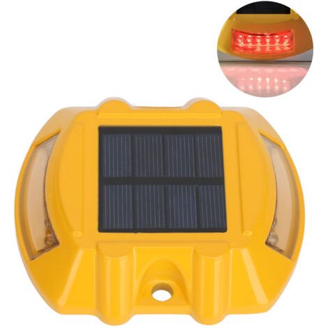 Solarleuchten Für Allée Professionnelles Étanches, Ip68, Aluminium, Led-induktion, Automatisch Für Den Garten, Auf Dem Hof, Terrasse, Rot, 6 V, 1,8 W –