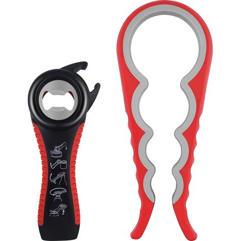 Ouvre-bocal Manuelle 2 Teile, Multifunktional 5 Und 1, Für Menschen, Kinder, Arthrite.