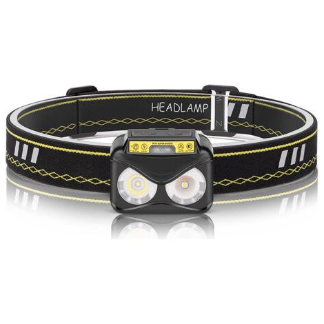Lampe Frontale,torche Frontale Led Wiederaufladbare Puissante Ipx5 Imperméable Lumineux Capteur De Mouvement Pour Pêche