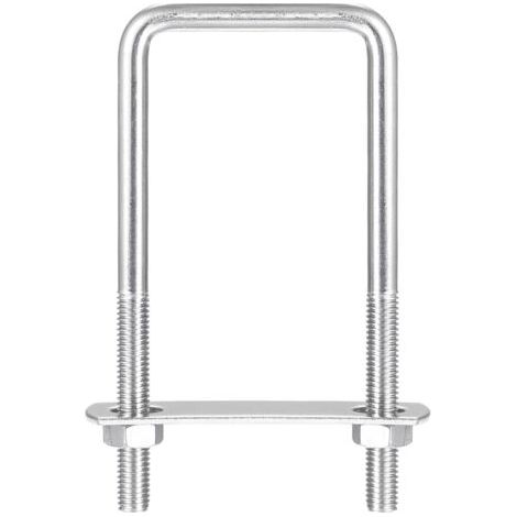 Packung Mit 2 M12-u-bolzen-zurrbügeln Aus Edelstahl – 60 X 150 Mm – Mit Gegenplatte Und M12-muttern – Zurrbügel Für Anhänger, Lkw, Transporter, Dachträger