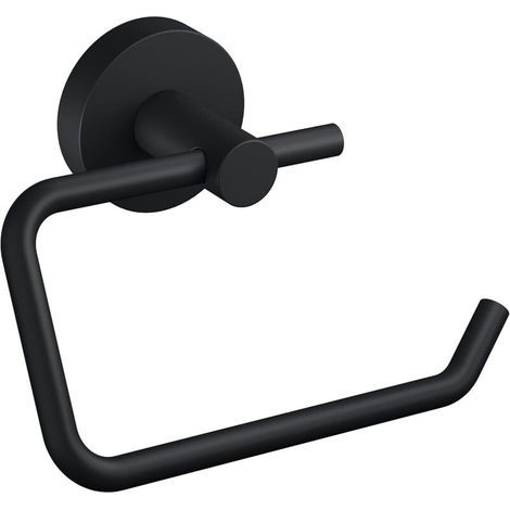 Porte Rouleau Papier Toilette, Noir Mat – Dérouleur Sans Couvercle Für Salles De Bains Modernes Et De Style Industriel – Sans Perçage – 99 Mm X 140 Mm X 53 Mm