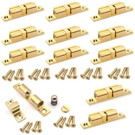 12er-pack Universal-messing-doppelkugelschnäpper Für Küchentüren, Schränke, Schränke, Gold