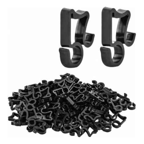 48 Stück Schwarze Dachrinnenhaken Für Den Außenbereich, Zum Aufhängen An Dachrinnenhaken, Weihnachtslichterketten, Uv- Und Wetterbeständig, Wiederverwendbare Clips