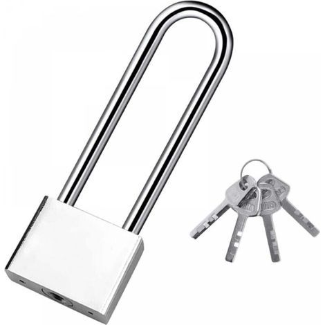 Cyslmuk – 40 Mm Wasserdichtes Vorhängeschloss Mit Schlüssel Und 4 Schlüsseln – Langer Bügel Für Lagerhallen Und Garagen – Verstärkte Sicherheit Gegen Diebstahl – Türen-40 Mm