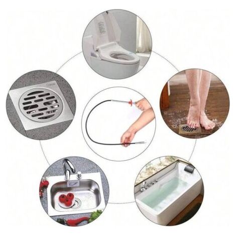 Flexible, Biegsame Zange Mit 4 Zinken Zum Entstopfen Von Waschbecken, Abflüssen, Toiletten Und Zum Sammeln Von Haushalts- Und Küchenabfällen – 1 Stück 60 Cm