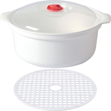 Dampfgarer Für Mikrokolben, Empfänger Von Küchennahrung, Dampfgarer Mit Deckel, Kochtopf Mit Brandschutz, Zubehör Für Mikrokolben, Dampfgarer Für Vier