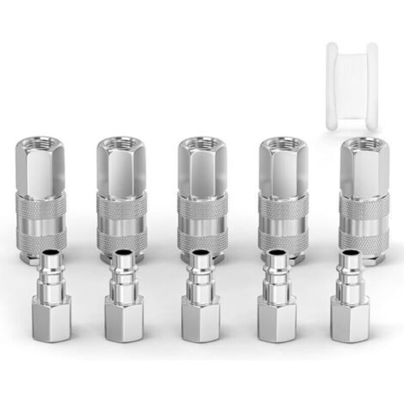 2 Raccords-luftleitungsgeräte Für Euro-luftkompressor, Kupplung Und Industriefiche Für Frauen 1/4" Bsp Raccords Pneumatische Leitungen Ab Raccord
