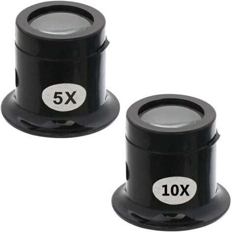 Uhrenlupe, 5x/10x Juwelier-augenlupe, Uhrenlupe Für Schmuck, Diamanten, Edelsteine ​​(schwarz)