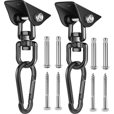 Kit De Suspension Pour Balancelle De Porche - 360° Drehbare Stütze Mit Einer Tragkraft Von 1200 Lb, Für Hängende Waagen, Hamaks Und Fauteuils (lot 2)