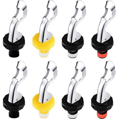 Bouchons De Bouteille Silikon Mit Hebel, Menge Von 8 Bouchons Vin Réutilisables, Étanches Extensibles.