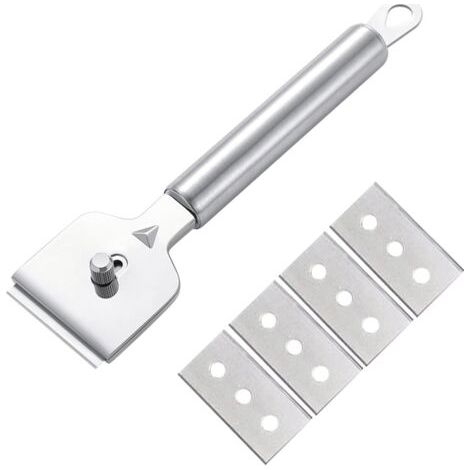 Inklusive 4-klingen-keramik-kochfeldschaber, Fenster-/spiegel-/bodenreinigungsschaber, Metallschaber, Induktions-kochfeldschaber, Vielseitig Einsetzbar Zum Schaben Von Etiketten, Aufklebern, Abdichten