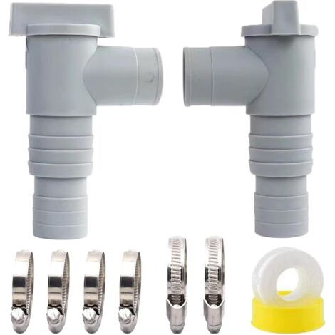 Pool-absperr- Und Wartungsventile (2er-pack) Mit 32/38-mm-schlauchanschluss, Schwimmbad-absperrventile, Doppelt Geteiltes Poolventil, Rohrentsperrer, Schwimmbadzubehör