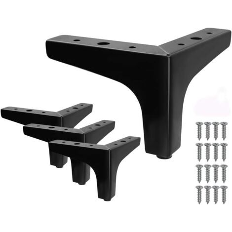 Möbelbeine, 4er-set, 10 Cm, Moderner Stil, Mattschwarzes Metall, Dreieckige Möbelbeine Für Tisch, Schrank, Sofa, Stuhl