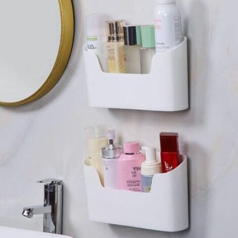 2er-pack Aufbewahrungsboxen Für Küchenschranktüren, Selbstklebende Aufbewahrungsboxen Zur Wandmontage, Aufbewahrungsboxen Für Kleiderschrank/badezimmer/kühlschrank Für Kleinigkeiten