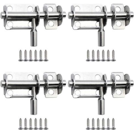 4 Stück 65 Mm Mini-schiebetürverschlüsse Aus Edelstahl, Sicherheitstürverschlüsse Mit Schrauben Für Badezimmertür, Holztür, Haustiertür, Schlafzimmer