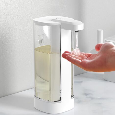 Automatischer Flüssigseifenspender, 500-ml-seifenspender Für Wand Oder Arbeitsplatte Mit 4 Einstellbaren Geschwindigkeiten, Wiederaufladbar, Infrarot-bewegungssensor, Badezimmer-safe