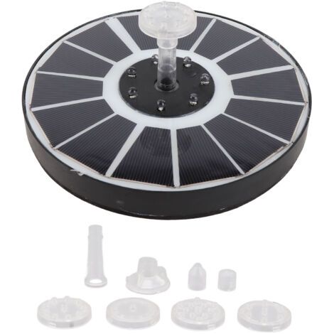 Pompe À Eau Solaire Für Bassin D'Oiseaux Mit 8 Bussen, 3,5 W, 900 Mah, Leuchtende Farbe, Puissante Für Den Transparenten Garten.