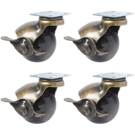 4 Stück Roulette-roulette Für Möbelstücke (1,5 Zoll (40 Mm) – Mit Freilauf)