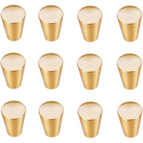 12 Goldene Schubladenknöpfe, Moderner Runder Möbelgriff, Goldene Metall-schrankknöpfe, Kleine Türknöpfe Für Schränke, Kleiderschränke, Kommoden, Kleiderschränke, Dekoration, 20 X 23 Mm