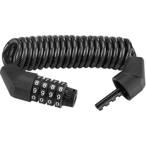 Fahrradschloss, 150 Cm X 4,6 Mm / 105 G, Tragbarer Diebstahlschutz Für Mtb-motorradhelm, Leichtes Fahrradkabel Mit 4-stelligem Zahlencode, Schwarz