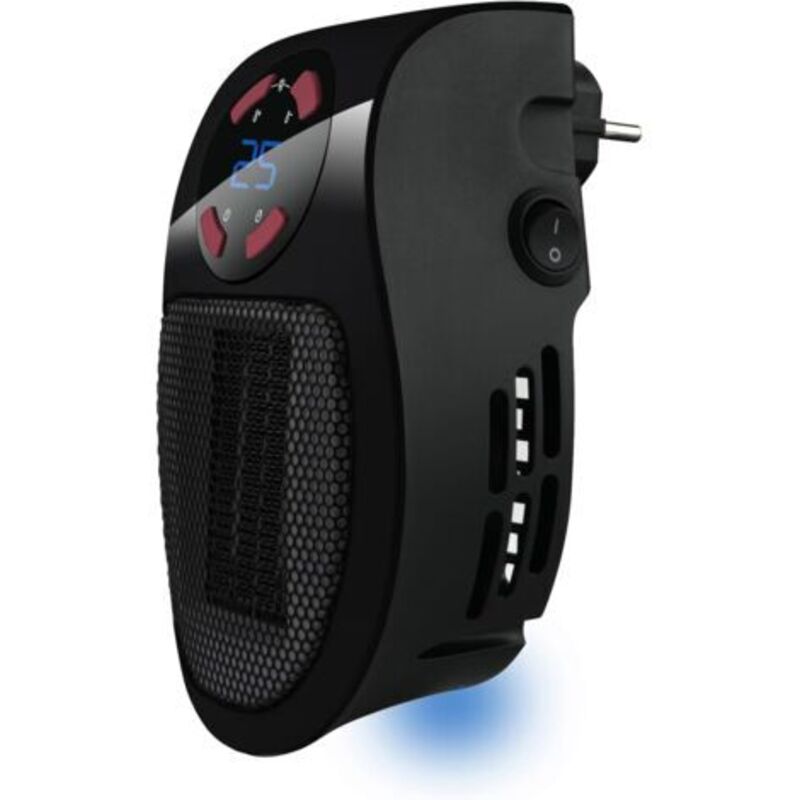 Elektrischer Mini-keramikheizkörper 1500 W, Leicht Und Kompakt, Regelbarer Thermostat, 2 Leistungsstufen, Ventilatorfunktion, Weiß