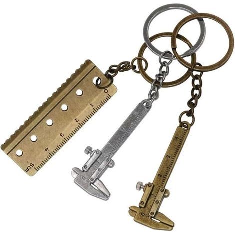 3 Stück Mini Trendy Messschieber Schlüsselanhänger Für Männer Mini Trendy Messschieber Schlüsselanhänger Taschenmessschieber, Mini Trendy Messschieber, Schlüsselanhänger Für Männer