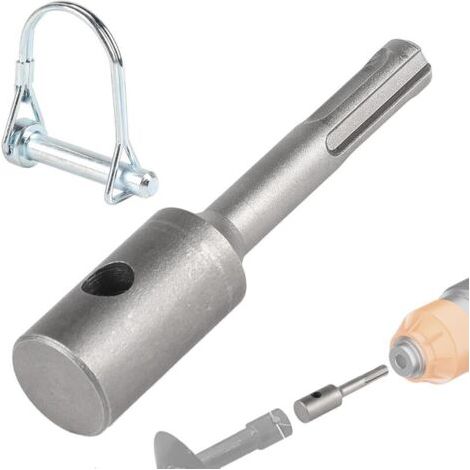 Sds Plus Adapter Mit Stift Für Erdbohrer ⌀40-150 Mm, Pfahlbohrschrauber Akku-brunnenbohrer, Robust Und Langlebig