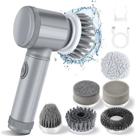 Graue Elektrische Reinigungsbürste, Multifunktionale Küche, Badezimmer, Elektrischer Schuhputzer
