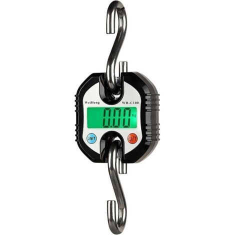 Digitalwaage, Hakenwaage, Mini Tragbare Hängewaage Mit Lcd-display, Elektronische Waage 150 Kg Hängehakenwaage Lcd Dynamometer Hakenwaage (schwarz),
