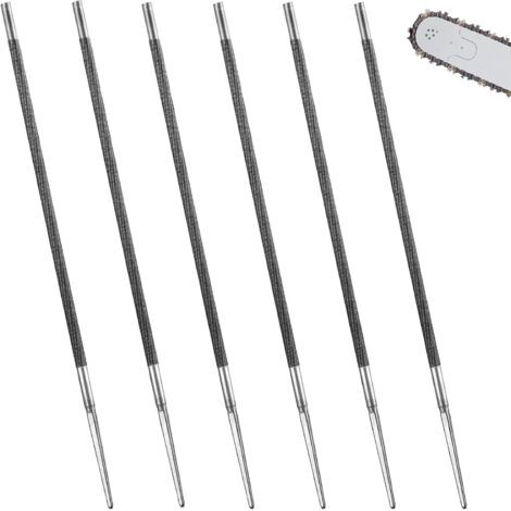 Kettensägenfeile, 6 Stück Kettensägenkettenfeile, 5,2 Mm Runde Schärffeile, Trimmersägen-schärffeile, Sägekettenfeilen-set, Zum Schärfen Von Kettensägenketten