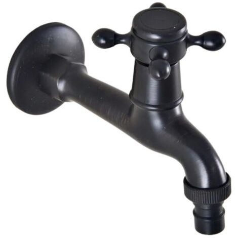 Robinet D'Eau Froide Simple – Robinet Rétro Tout En Cuivre – Noir Antik Lang
