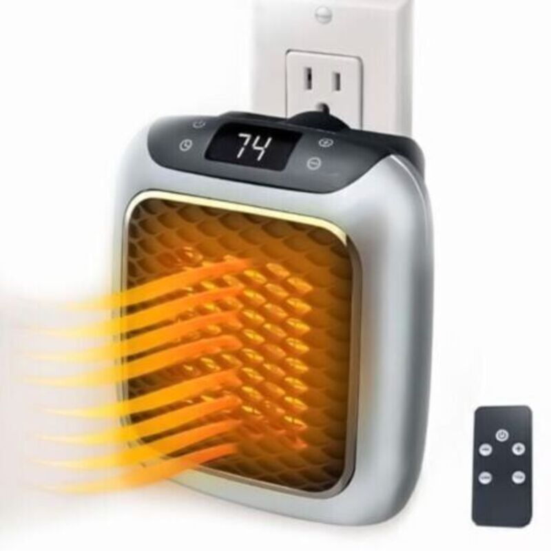 Pr Chauffage Wall Pour Maison Avec Télécommande, Mini Radiateur Soufflant En Ceramic, 800w, System Thermostatique, Bas Bruit Chauffage Silencieux