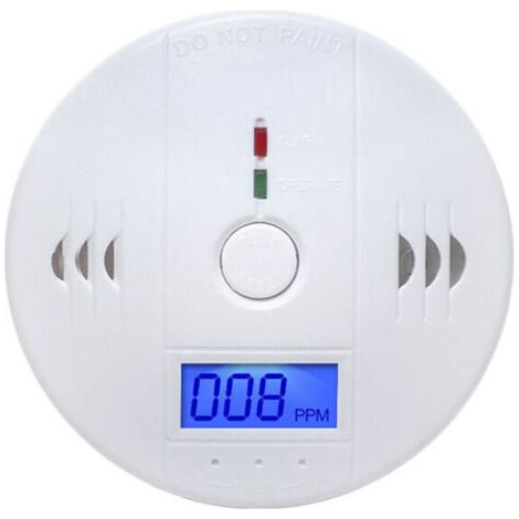 Kohlenmonoxidmelder Mit Digitalanzeige Und Akustischem Alarm Für Zu Hause, Batteriebetrieben (außer Aa-batterie), Unabhängig Montiert