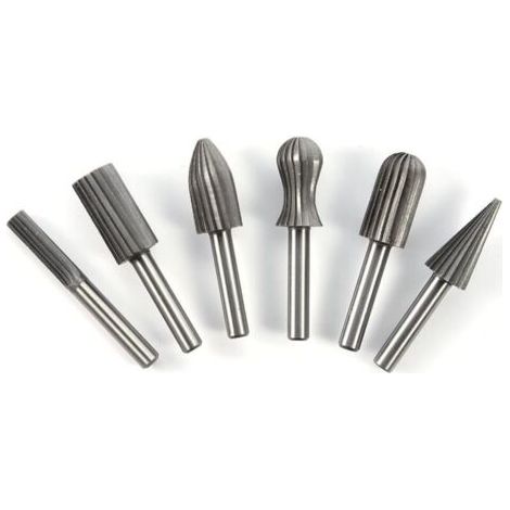 6-teiliges Schleifer-frässtift-set, 6 Mm Runder Schaft, Holzschnitzwerkzeuge