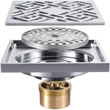 Toilette Salle De Bain Cuisine, Siphon De Sol, Siphon De Sol Mit Couvercle Amovible, Siphon De Douche En Cuivre Pur