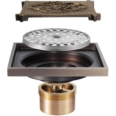 Toilette Salle De Bain Cuisine, Siphon De Sol, Siphon De Douche Laiton Antiker Siphon De Sol Und Filter Amovible