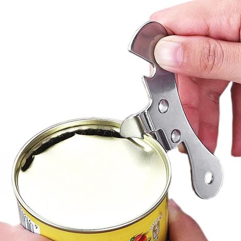 Manuelles Ouvre-boîte, Ouvre-boîte De Camping Aus Edelstahl, Ouvre-bouteille Portable (zwei Teile)