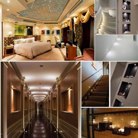 Packung Mit 9 Schwarzen Mini-led-einbaustrahlern, 12 V, 1 W, Für Decke, Ideal Für Küche, Treppenhaus, Schrank, Flur, Diy-beleuchtung, Warmweiß, Kaltweiß, Vitrine, Kleiderschrank, Kleine Decke