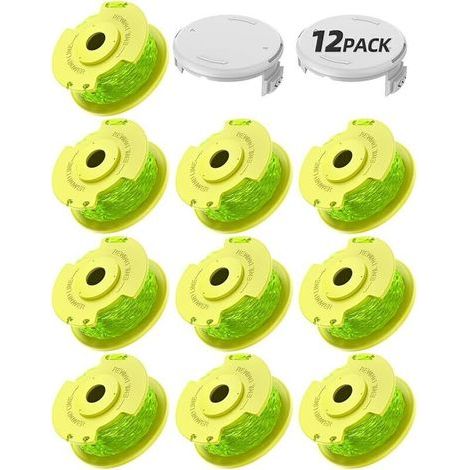 12er-pack Bobine Fil Coupe Bordure-ersatzteile Für Ryobi One + Ac14rl3a 18 V, 24 V, 40 V Coupe Bordures, Bobine Ø 2 Mm, Länge 3,3 M (10 Fil Coupe Bordure, 2 Couvercle)