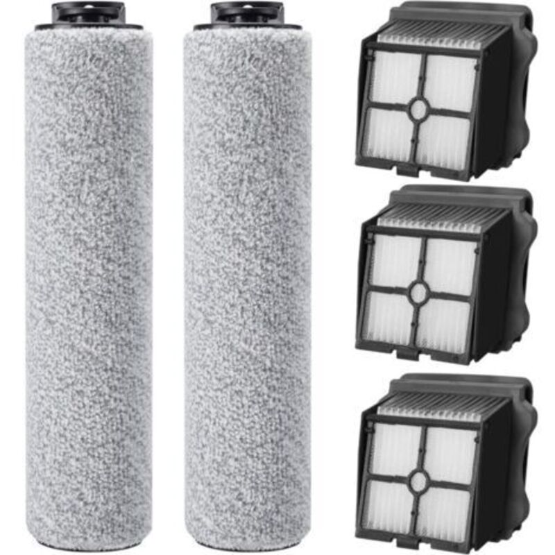 Im Lieferumfang Sind 5 Zubehörteile Für Den Tineco Ifloor3 / Floor One S3-saugsauger Und Die Staubsaugerbeutel Enthalten – Ersatzteile – Enthält 2 Bürstenrollen Und 3 Hepa-filter