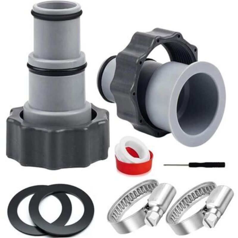 2er-pack A Pool-adapter Für Schwimmbad, Verbindungsset, Schlauchadapter Für Pumpen, 32–38 Mm, Mit Innengewinde, Einfache Installation Für Ihren Poolschlauch