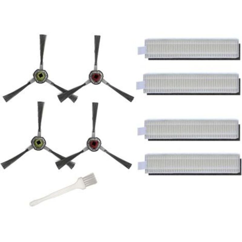 Ersatz Für Ecovacs Deebot Ozmo Slim 10 Roboter-staubsauger – 4 Filter Hepa + 4 Seitenbürsten + 1 Bürste