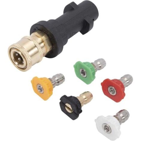 Hochdruckreiniger-adapter 1/4 Zoll Innengewinde, Schnellanschluss Für Karcher K2 K3 K4 K5 K6 K7 Mit 5 Multi-grad-power-düsenspitzen