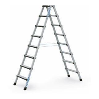 Comfortstep b Stufen-Stehleiter mit gepolsterter Stufen-Vorderkante, beidseitig begehbar 41437 Zarges Arbeitshöhe 3,50m