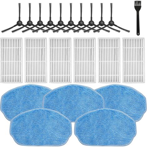 Ersatzteile Für Die Roboterstaubsauger Zcwa Br151, Manvn Br151, Kilgone G20, Mamnv Br151, Manvins G20, Zc Was Br151, Imartine Br151: 6 Filter, 5 Reinigungstücher, 10 Seitenbürsten